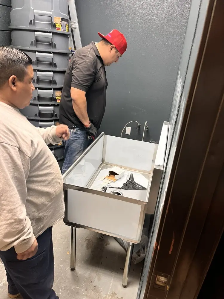 Commercial plumbing and sink installation in East Camden