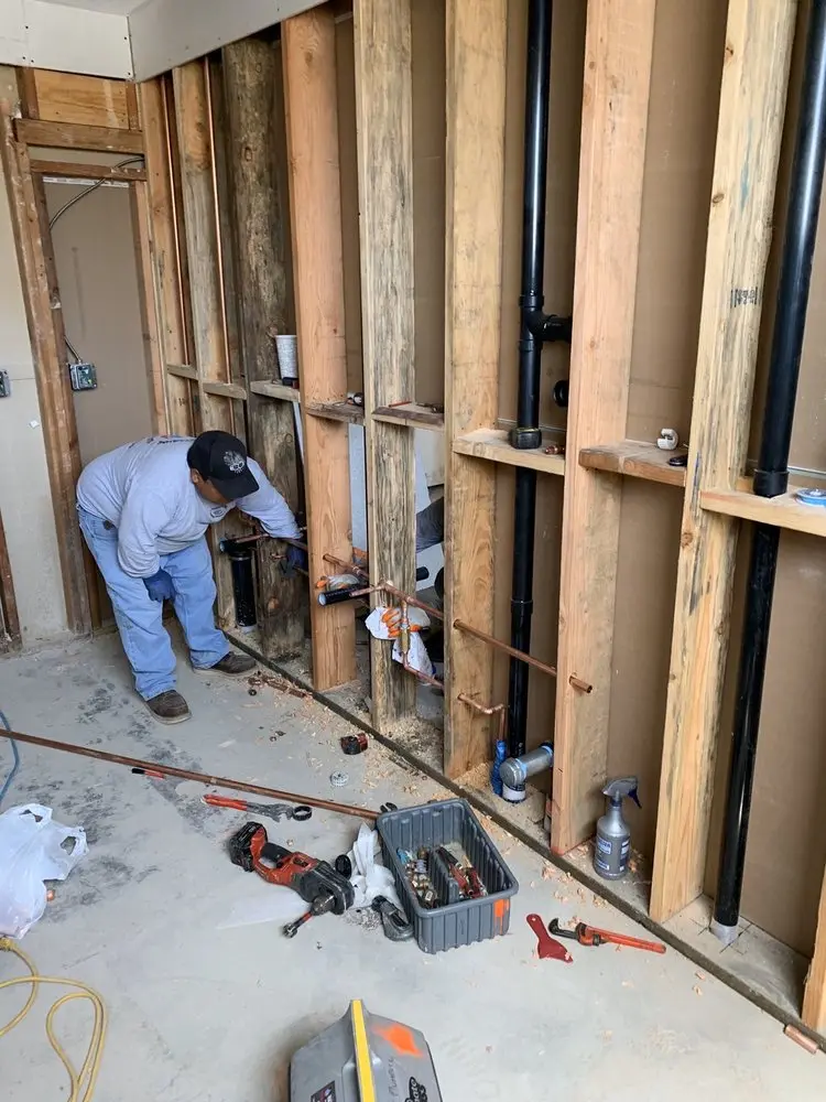 Commercial rough-in plumbing for Water Heater Replacement in East Camden